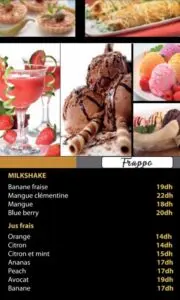 Colombiana Ice Menu 2