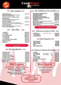 Coq Magic Menu salé
