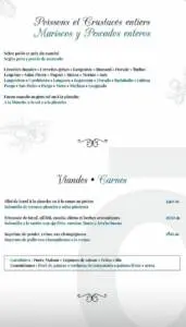Menu Côté Sud Tanger June 2023 095321