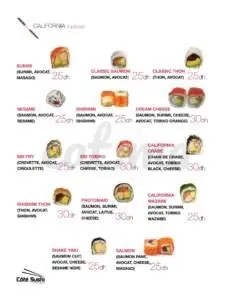 Menu Côté Sushi  March 2024 310201-992200