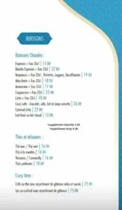 Menu Cozy Café Rabat June 2023 365612