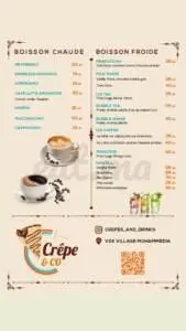 Menu Crêpe & Co Mohammedia September 2023 041812-816100