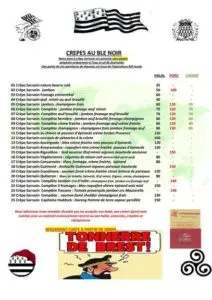 Les menus · 1