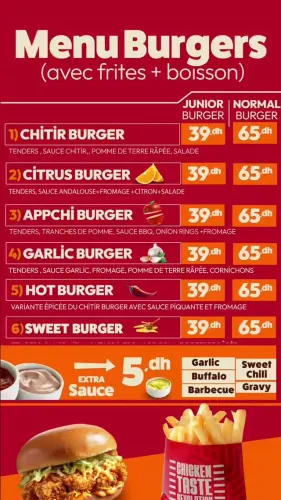 Menu de CTR Chicken