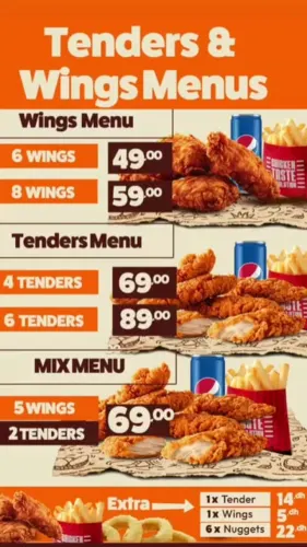 Menu de CTR Chicken