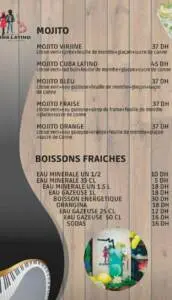 Menu Cuba Latino Meknes June 2023 401921