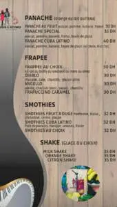 Menu Cuba Latino Meknes June 2023 351921