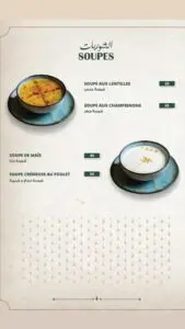 Les menus · 22