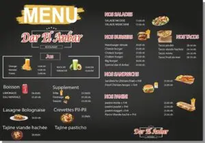 Les menus · 2
