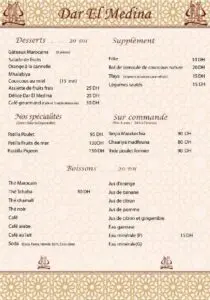 Les menus · 2