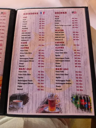 Menu de Dar Tajine à Benguerir