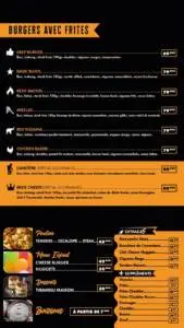 Menu Deep Burger Marrakech December 2023 301910-671600