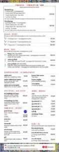 Les menus · 1