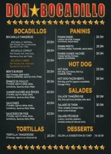 Les menus · 2