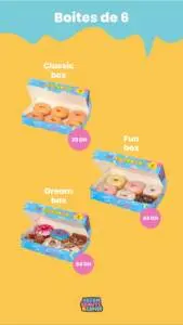 Menu Dream donuts Casablanca