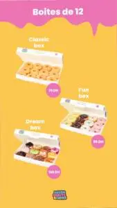 Menu Dream donuts Casablanca