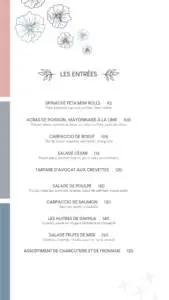 Menu El CIELO LOUNGE Rabat June 2023 012215