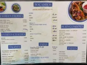 MENU El Rincon Del Sabor restaurant casablanca sidi maarouf 2