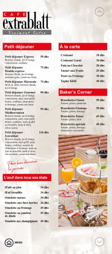 Menu de Extrablatt à Marrakech — page 2
