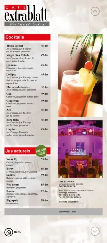 Menu de Extrablatt à Marrakech — page 8