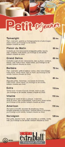 Menu de Extrablatt à Marrakech — page 9