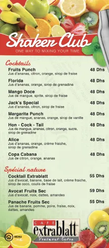 Menu de Extrablatt à Marrakech — page 13