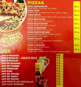 Les menus · 1