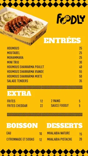 Menu de Foodly