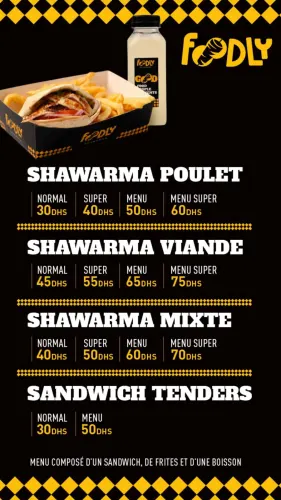 Menu de Foodly