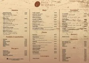 Les menus · 2