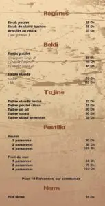 Les menus · 1