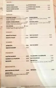 Menu Fox Tangier Tanger June 2023 523921