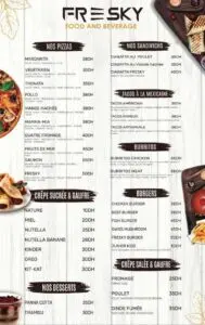 menu fresky restaurant a marrakech 2
