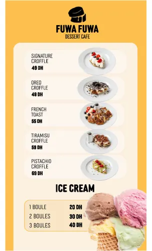 Menu de Fuwa Fuwa Dessert Cafe (Urban Square) à Casablanca — page 9