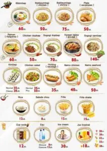 gons chiken menu restaurant coreen marrakech 2022 1