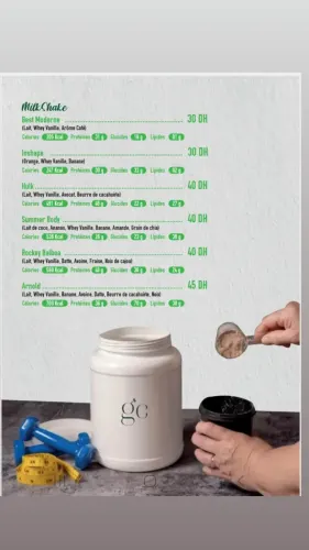 Menu de Green Canarias à Ville à vérifier