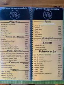 Menu Grillade poisson venizia Dakhla July 2023 041010-412000