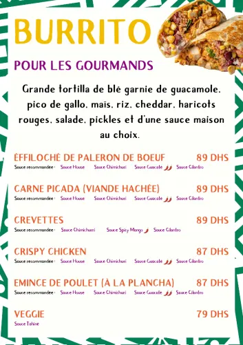 Menu de Guacaté à Casablanca — page 4