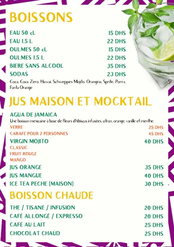 Menu de Guacaté à Casablanca — page 7