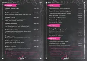 Les menus · 4