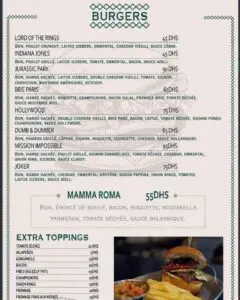Hollywood Kenitra Menu Restaurant 3 1