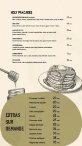 holy brunch MENU restaurant casablanca 2