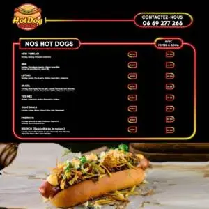 Menu Hotdog house Tanger August 2023 400418-832000