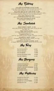 Menu Huitième Jour Meknes December 2023 290111-506000