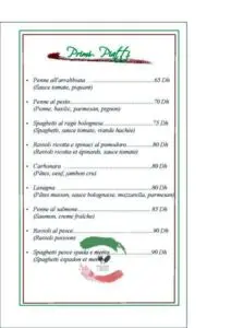 Il Giardino Rabat Menu Restaurant 2