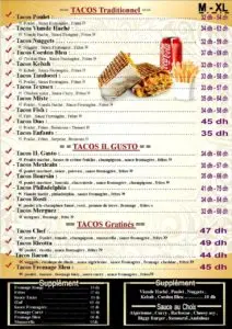 Les menus · 1
