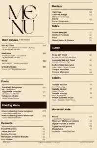 Les menus · 1