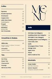 Les menus · 2