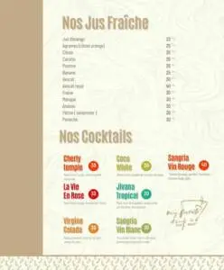 Menu JIVANA El Jadida June 2023 124015