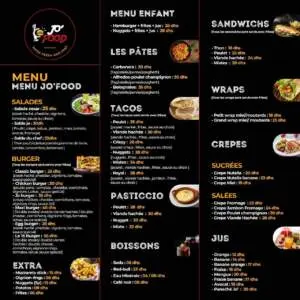 jo food menu restaurant sale